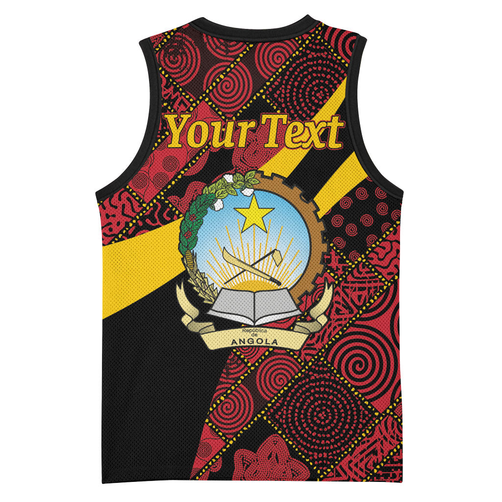 Personalized Angola Samakaka Pattern Basketball Jersey Happy Independence Day