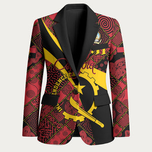 Personalized Angola Samakaka Pattern Blazer Happy Independence Day