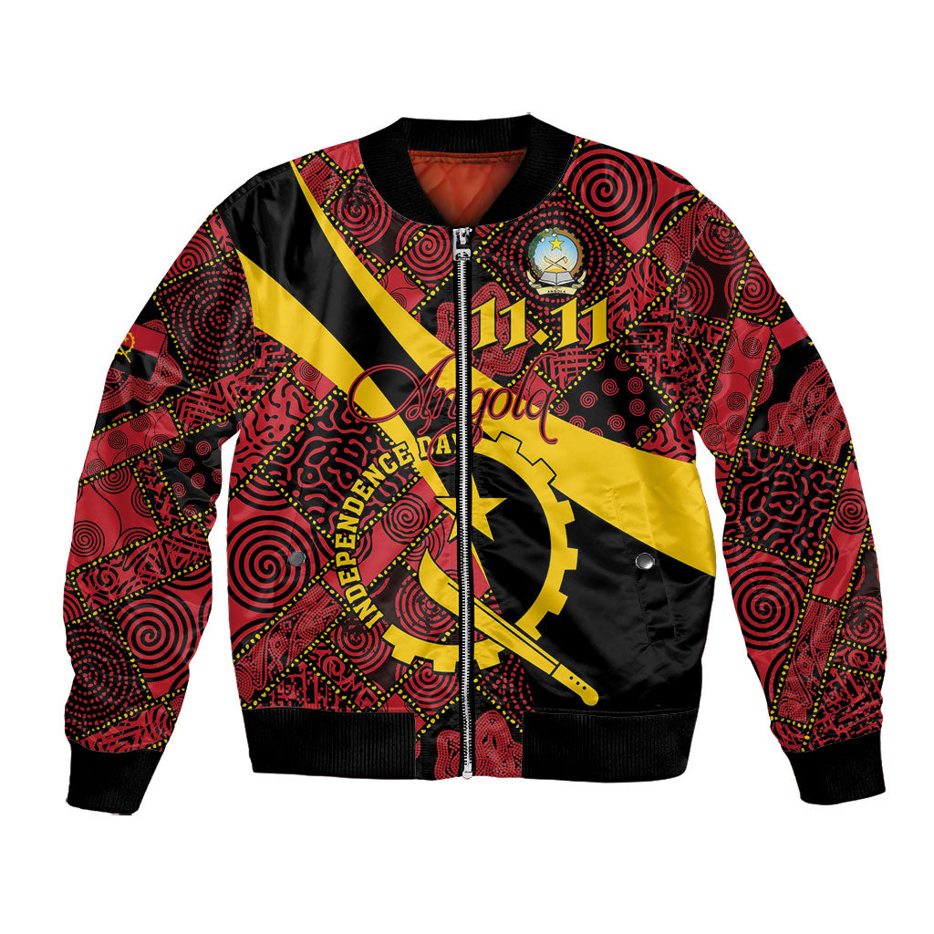 Personalized Angola Samakaka Pattern Bomber Jacket Happy Independence Day