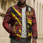 Personalized Angola Samakaka Pattern Bomber Puffer Jacket Happy Independence Day