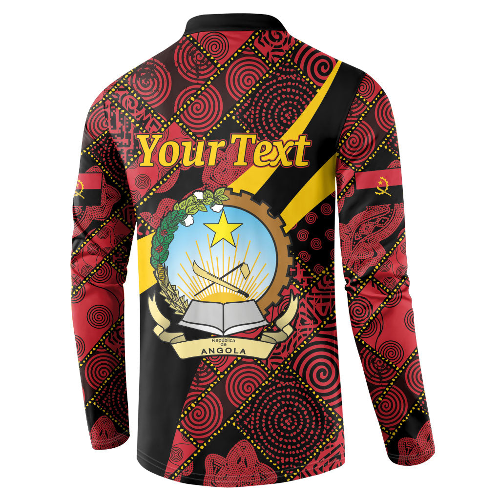 Personalized Angola Samakaka Pattern Button Sweatshirt Happy Independence Day