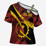 Personalized Angola Samakaka Pattern Cross Shoulder Shirt Happy Independence Day