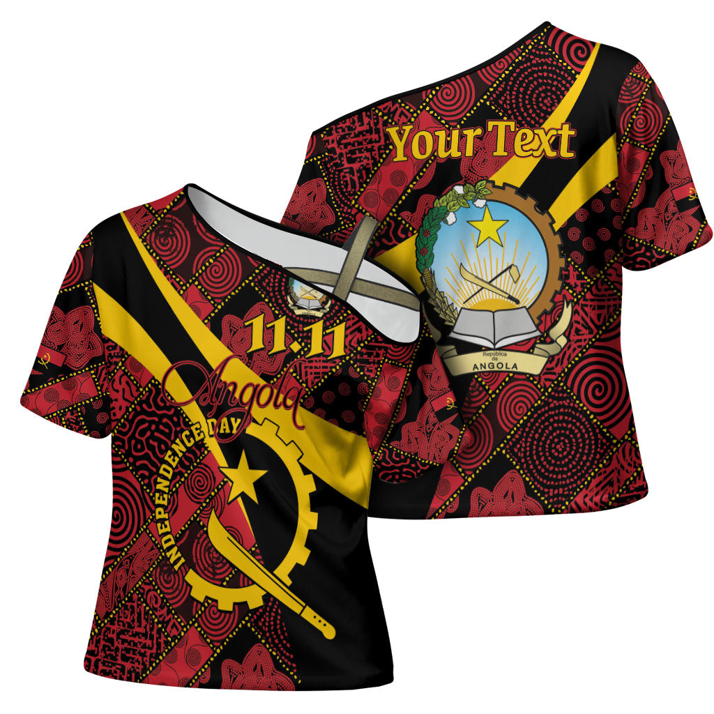 Personalized Angola Samakaka Pattern Cross Shoulder Shirt Happy Independence Day