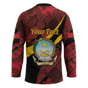 Personalized Angola Samakaka Pattern Hockey Jersey Happy Independence Day