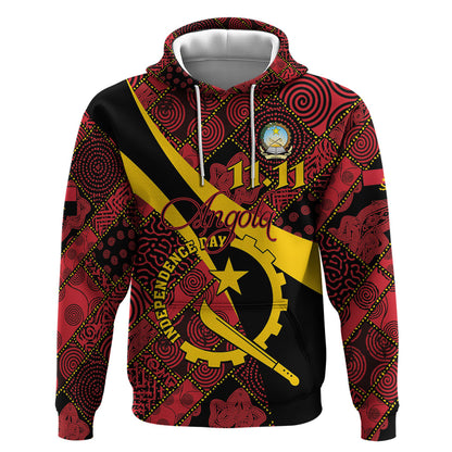 Personalized Angola Samakaka Pattern Hoodie Happy Independence Day