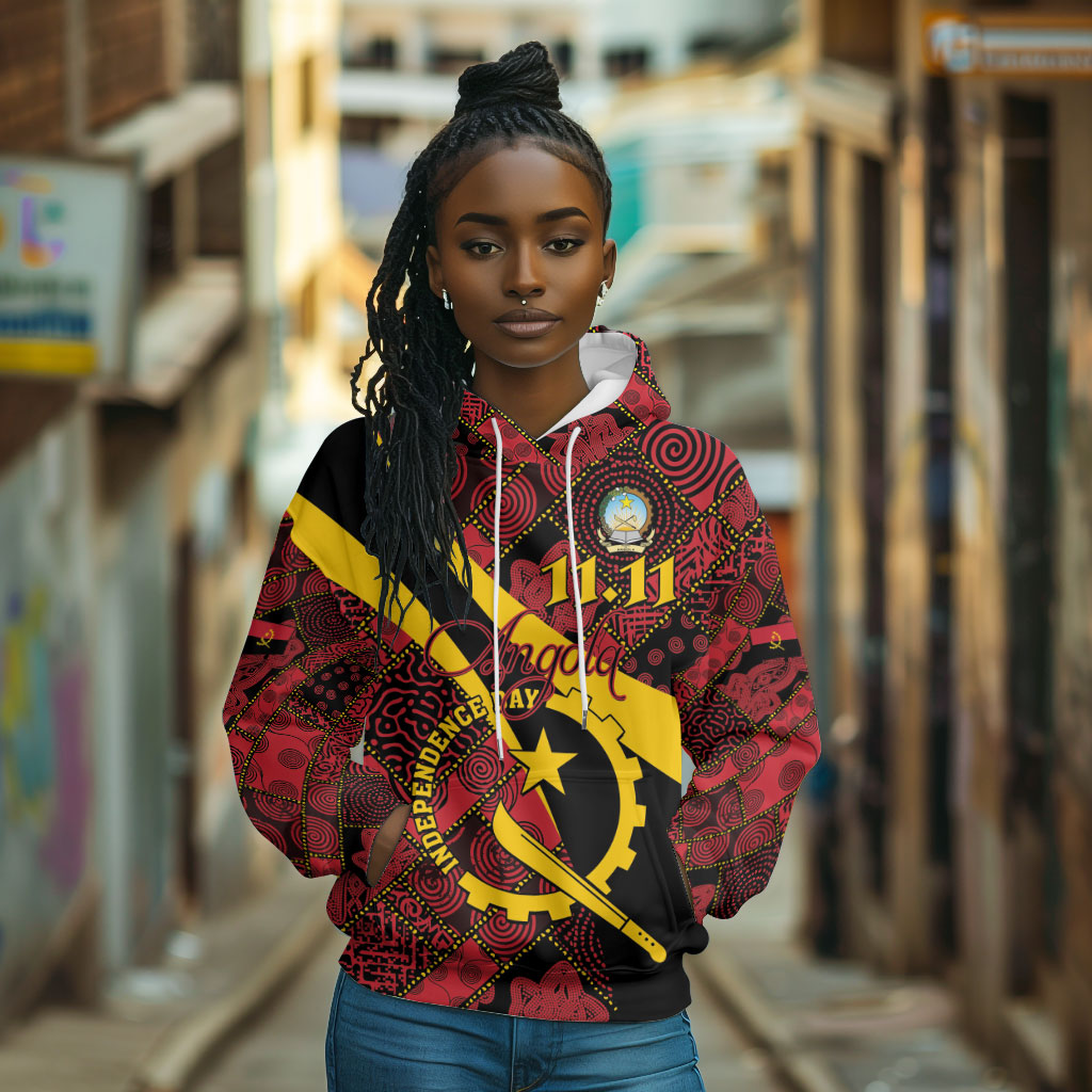 Personalized Angola Samakaka Pattern Hoodie Happy Independence Day