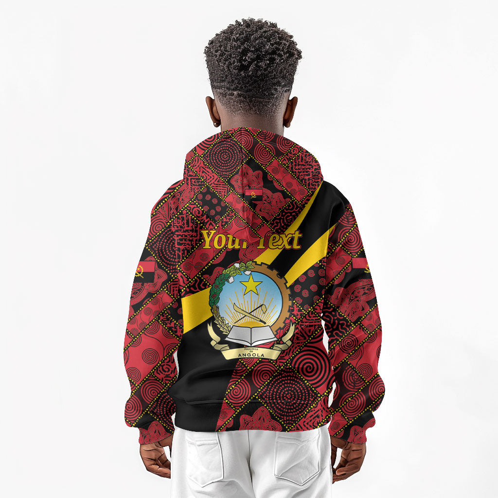 Personalized Angola Samakaka Pattern Kid Hoodie Happy Independence Day
