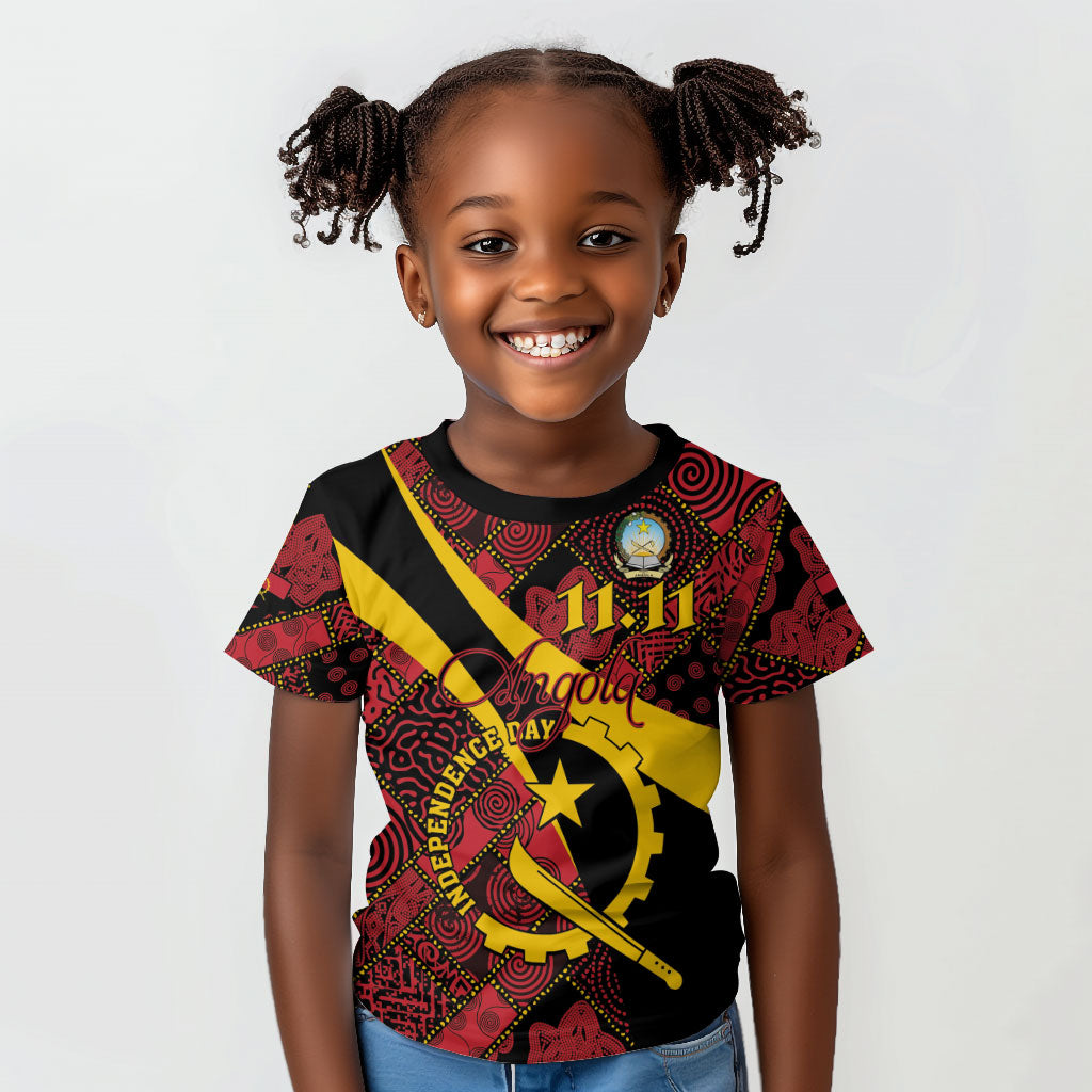 Personalized Angola Samakaka Pattern Kid T shirt Happy Independence Day