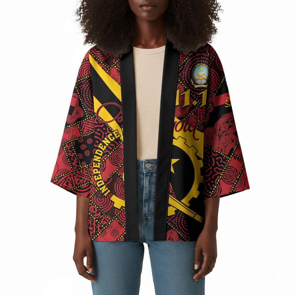 Personalized Angola Samakaka Pattern Kimono Happy Independence Day