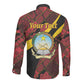 Personalized Angola Samakaka Pattern Long Sleeve Button Shirt Happy Independence Day