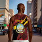 Personalized Angola Samakaka Pattern Men Tank Top Happy Independence Day
