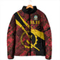 Personalized Angola Samakaka Pattern Padded Jacket Happy Independence Day