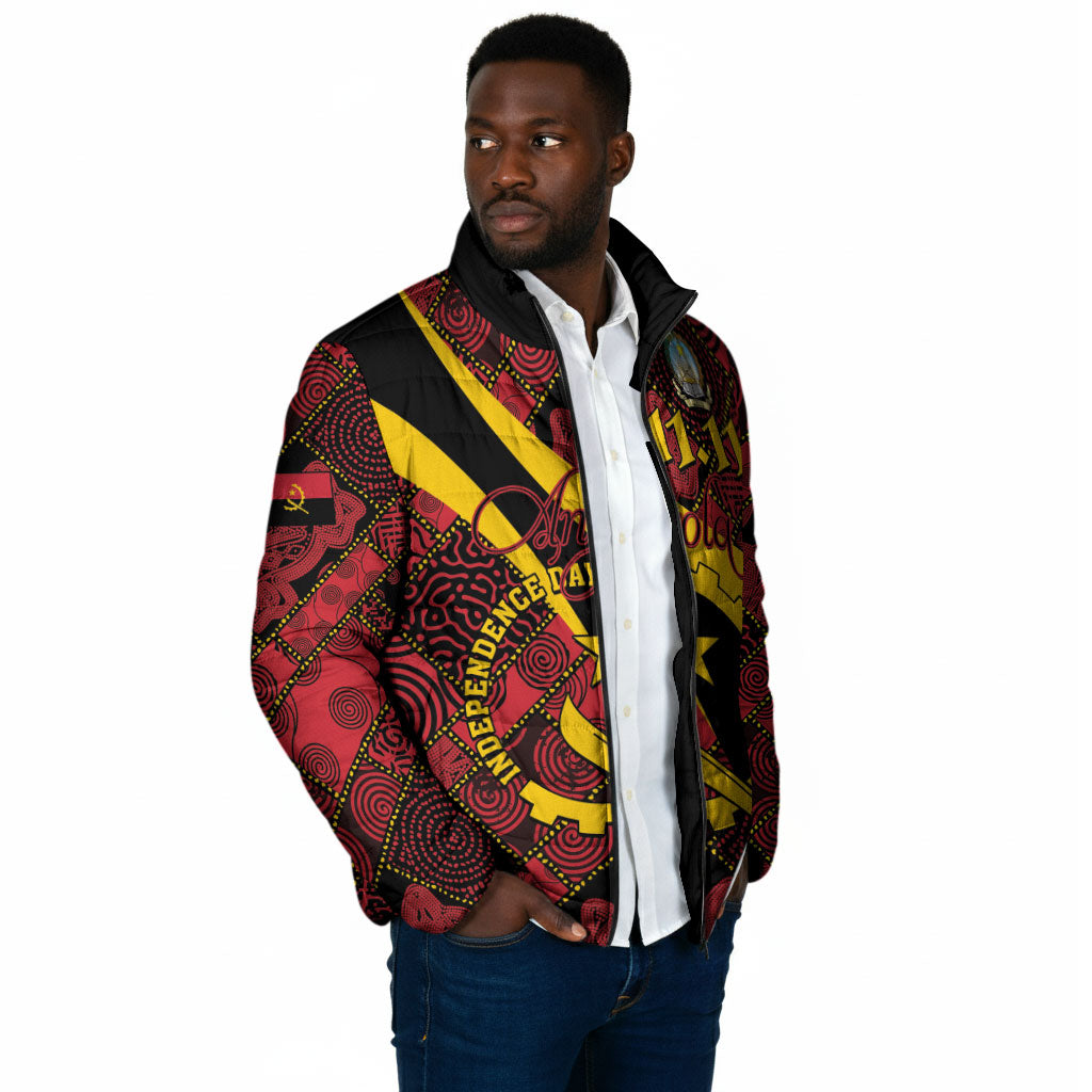 Personalized Angola Samakaka Pattern Padded Jacket Happy Independence Day