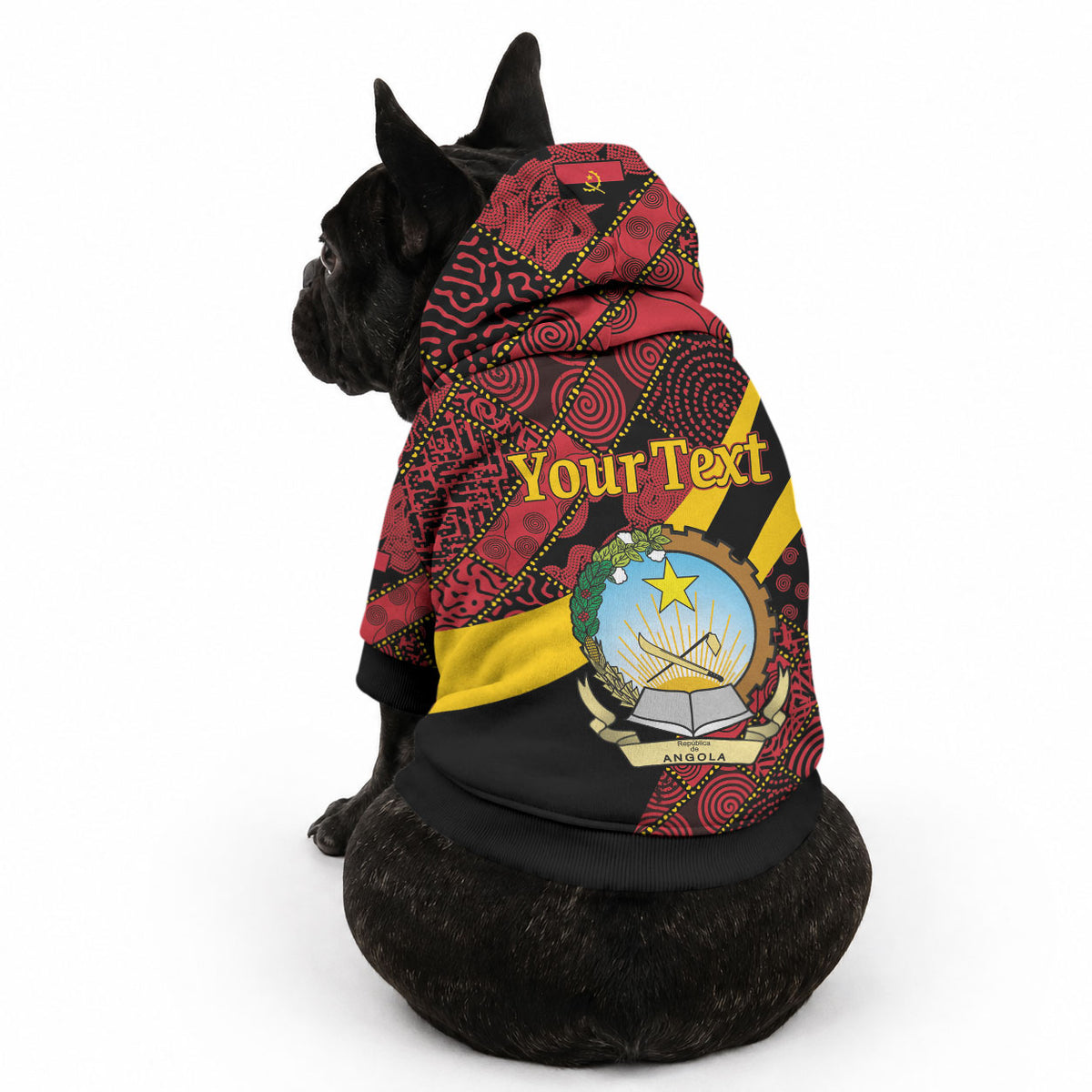 Personalized Angola Samakaka Pattern Pet Hoodie Happy Independence Day