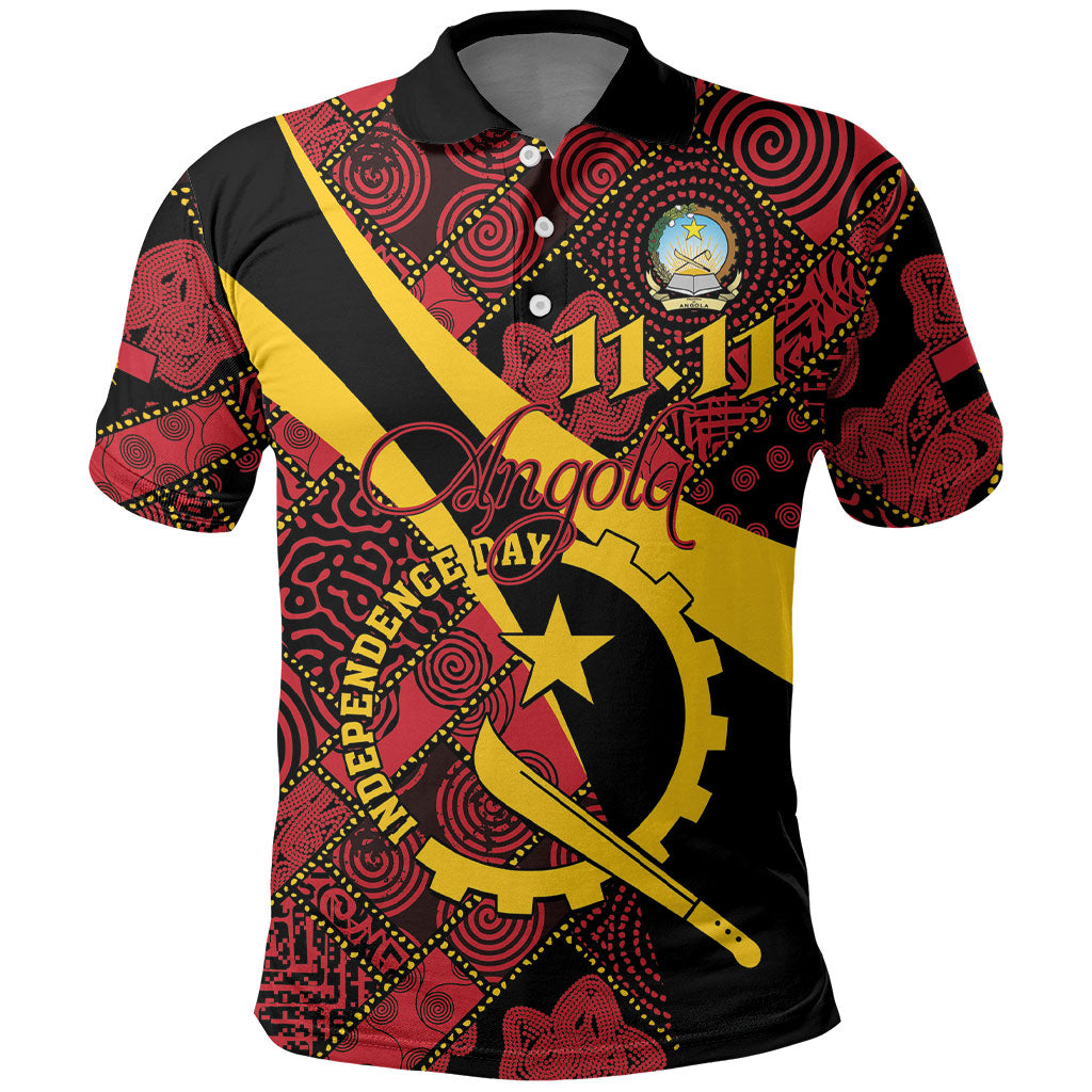 Personalized Angola Samakaka Pattern Polo Shirt Happy Independence Day