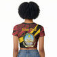 Personalized Angola Samakaka Pattern Raglan Cropped T shirt Happy Independence Day