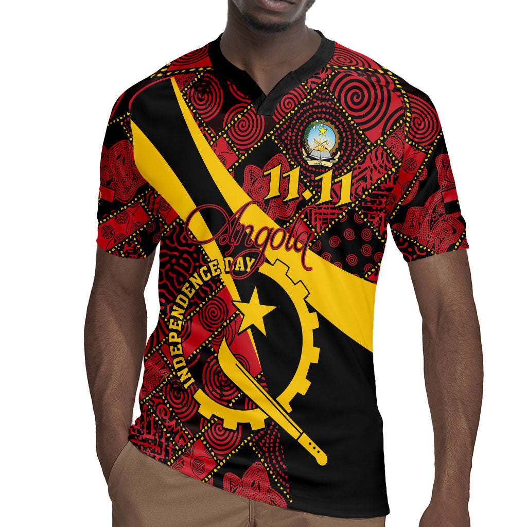 Personalized Angola Samakaka Pattern Rugby Jersey Happy Independence Day