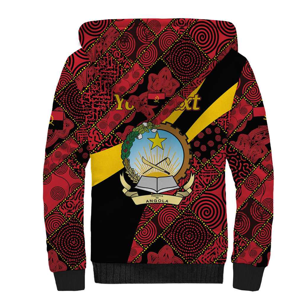Personalized Angola Samakaka Pattern Sherpa Hoodie Happy Independence Day