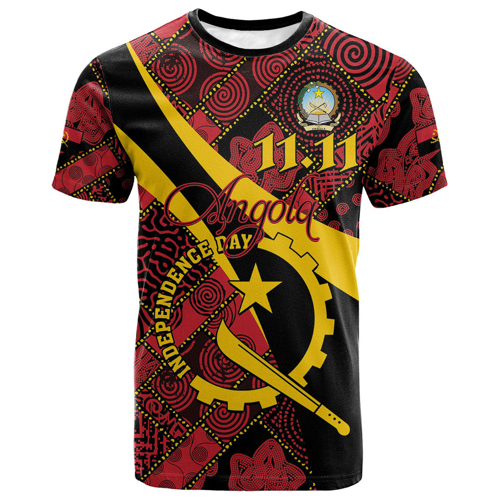 Personalized Angola Samakaka Pattern T shirt Happy Independence Day