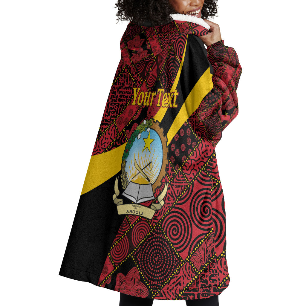 Personalized Angola Samakaka Pattern Wearable Blanket Hoodie Happy Independence Day