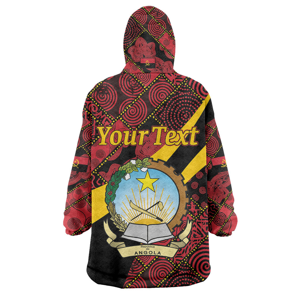 Personalized Angola Samakaka Pattern Wearable Blanket Hoodie Happy Independence Day