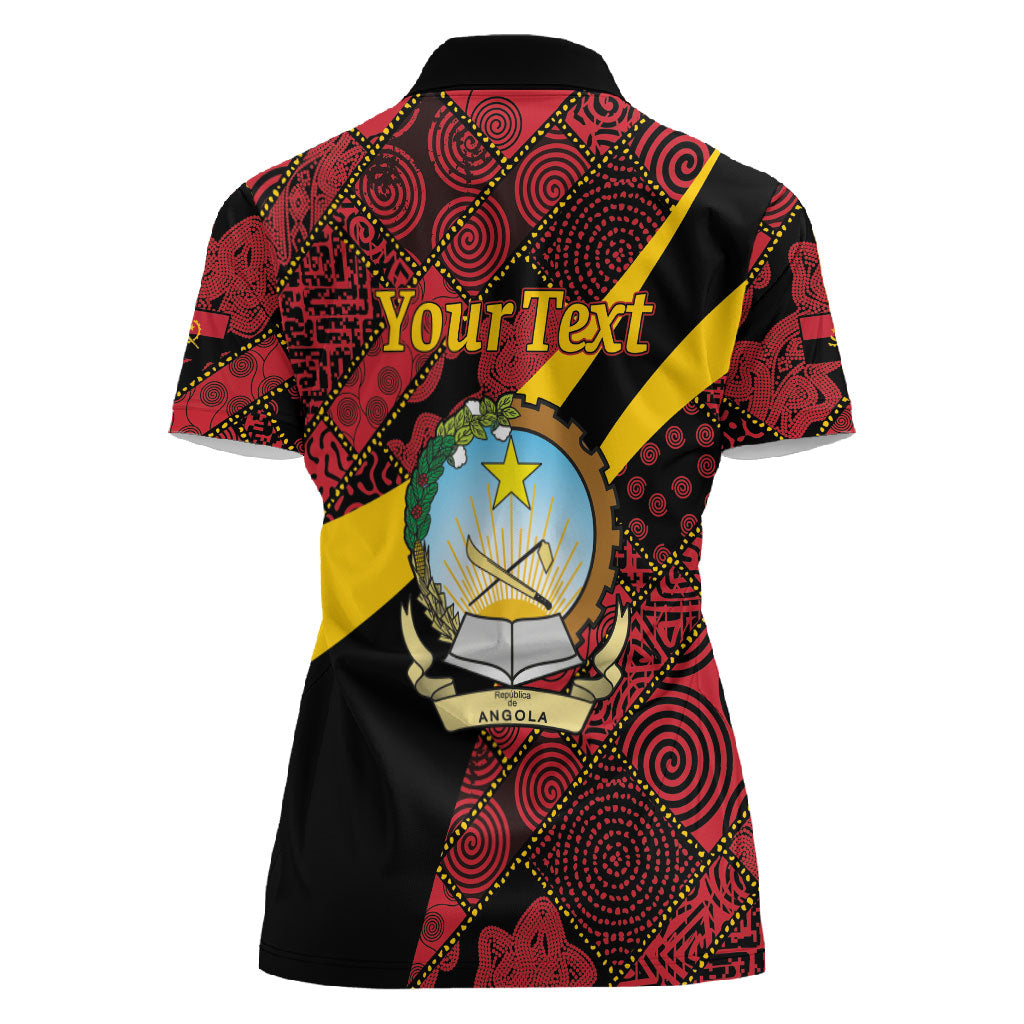 Personalized Angola Samakaka Pattern Women Polo Shirt Happy Independence Day