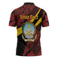 Personalized Angola Samakaka Pattern Zipper Polo Shirt Happy Independence Day