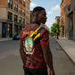 Personalized Angola Samakaka Pattern Zipper Polo Shirt Happy Independence Day
