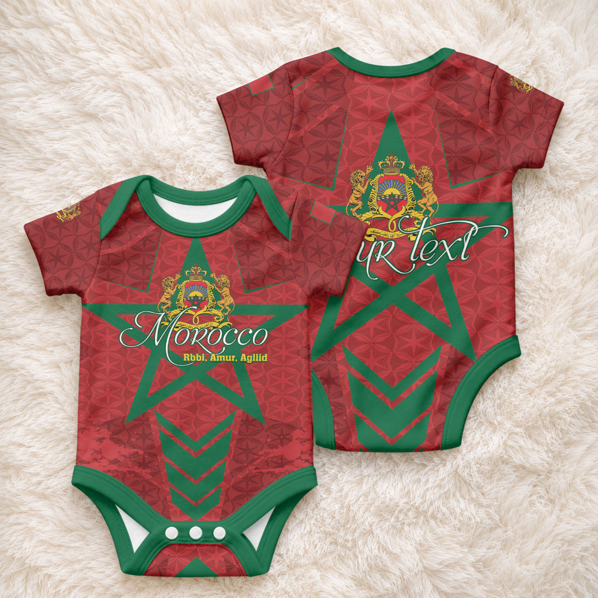 Personalized Morocco 1956 Baby Onesie Happy Independence Day