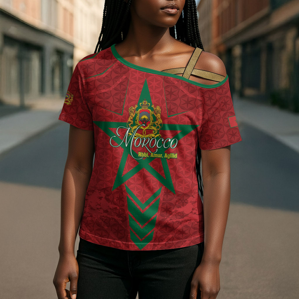 Personalized Morocco 1956 Cross Shoulder Shirt Happy Independence Day