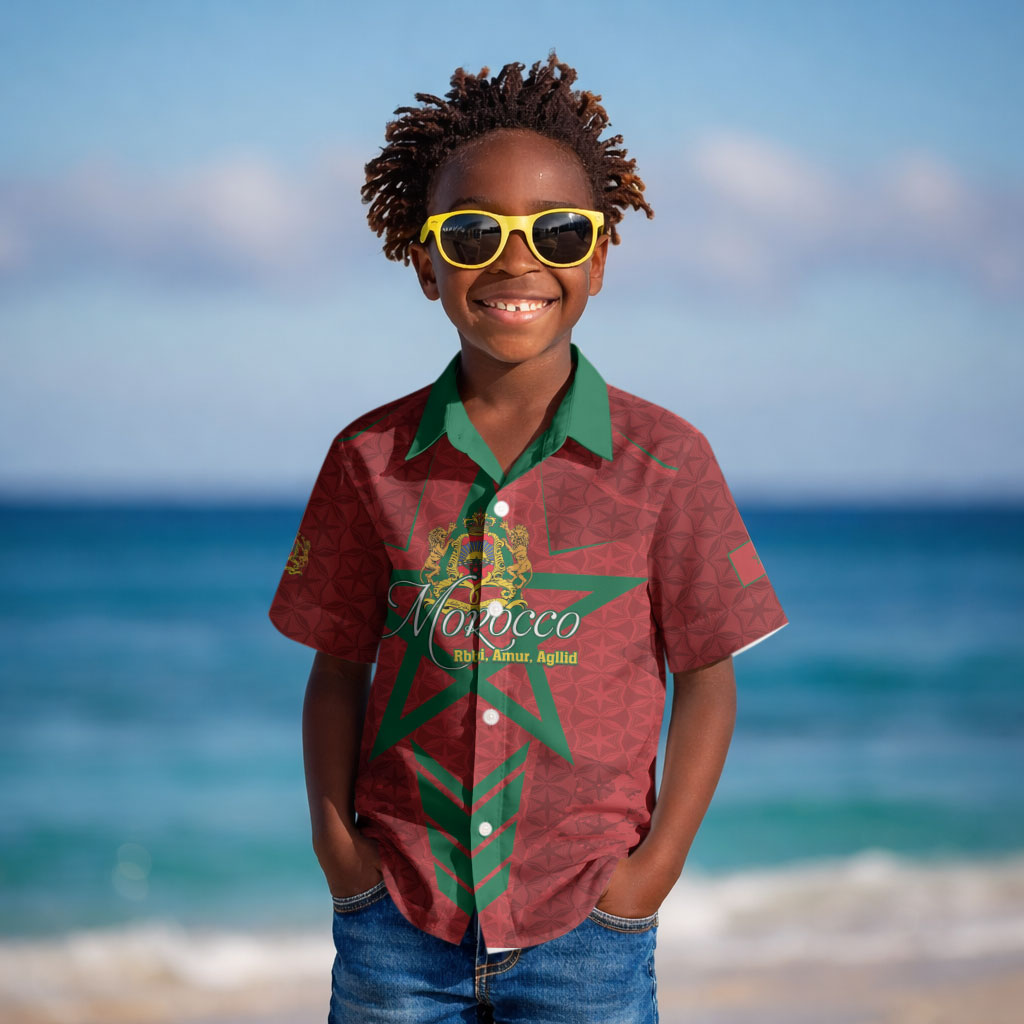 Personalized Morocco 1956 Kid Hawaiian Shirt Happy Independence Day