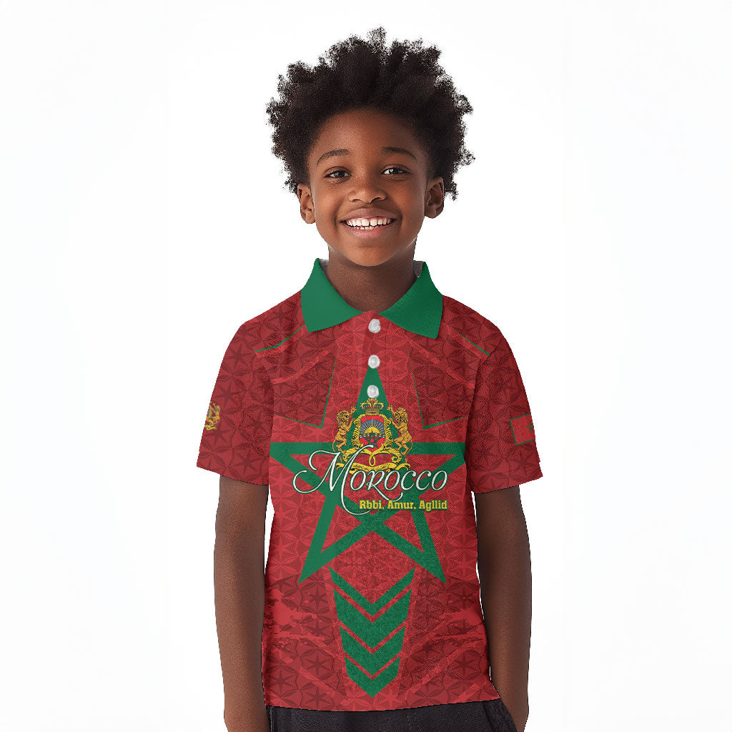 Personalized Morocco 1956 Kid Polo Shirt Happy Independence Day