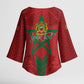 Personalized Morocco 1956 Kimono Sleeve Blouse Happy Independence Day