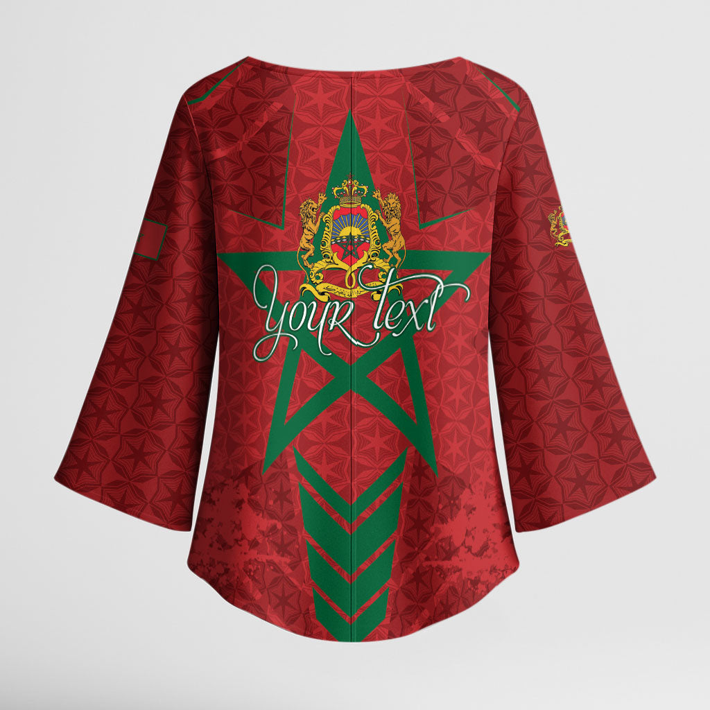 Personalized Morocco 1956 Kimono Sleeve Blouse Happy Independence Day