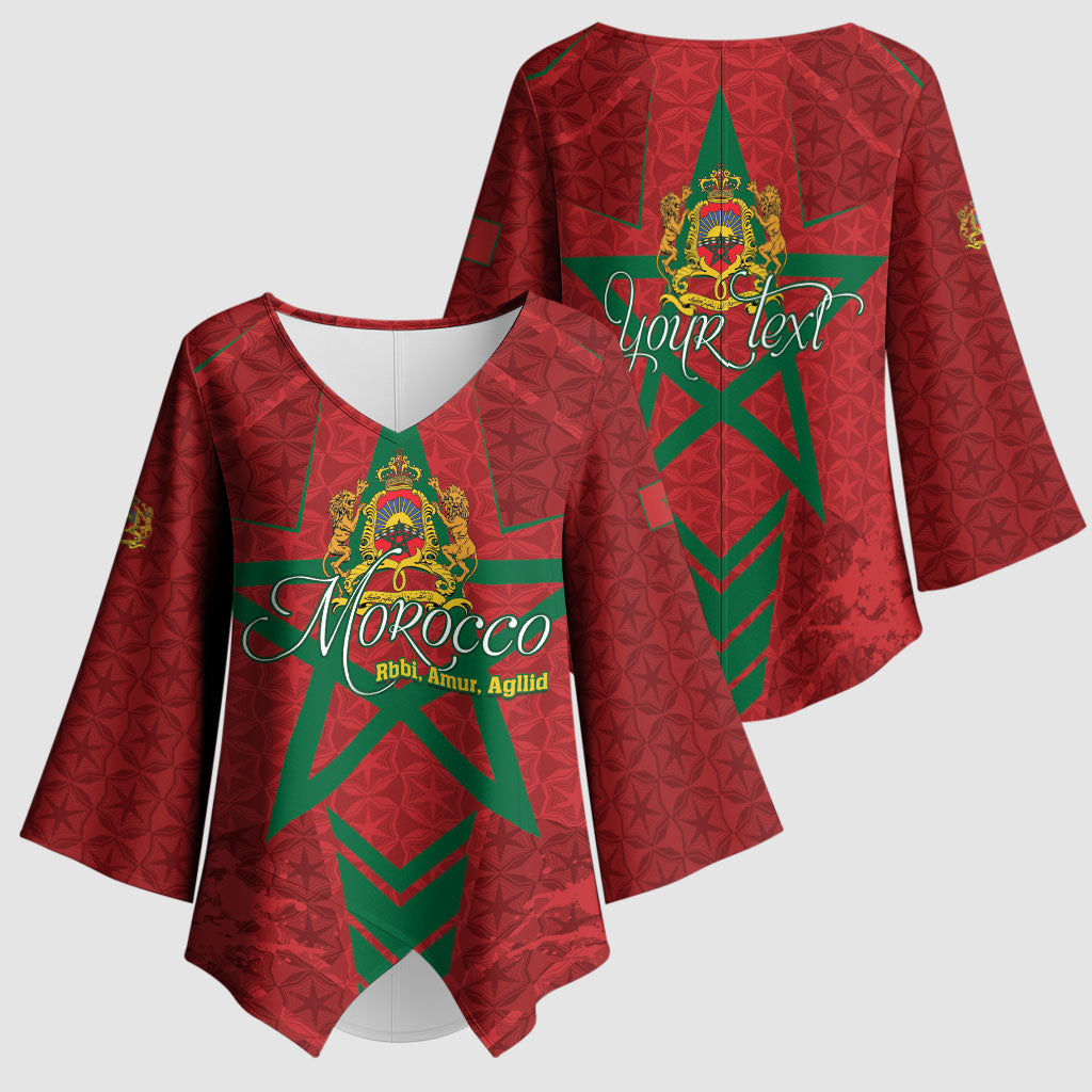 Personalized Morocco 1956 Kimono Sleeve Blouse Happy Independence Day