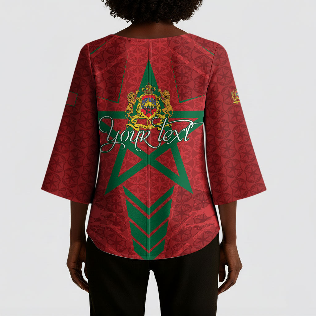 Personalized Morocco 1956 Kimono Sleeve Blouse Happy Independence Day