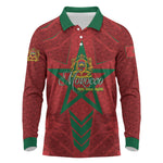 Personalized Morocco 1956 Long Sleeve Polo Shirt Happy Independence Day