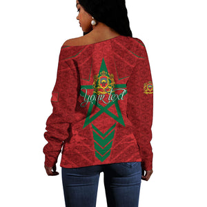 Personalized Morocco 1956 Off Shoulder Sweater Happy Independence Day