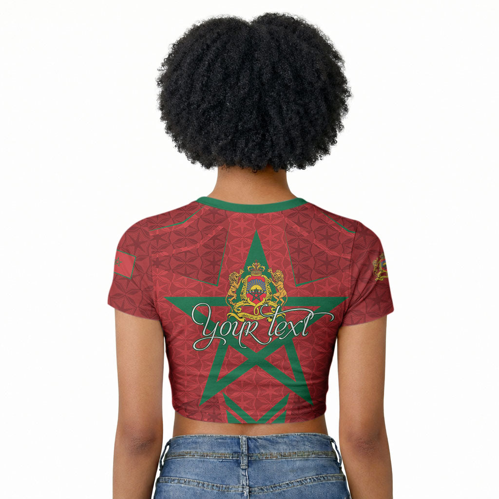 Personalized Morocco 1956 Raglan Cropped T shirt Happy Independence Day