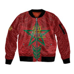 Personalized Morocco 1956 Sleeve Zip Bomber Jacket Happy Independence Day
