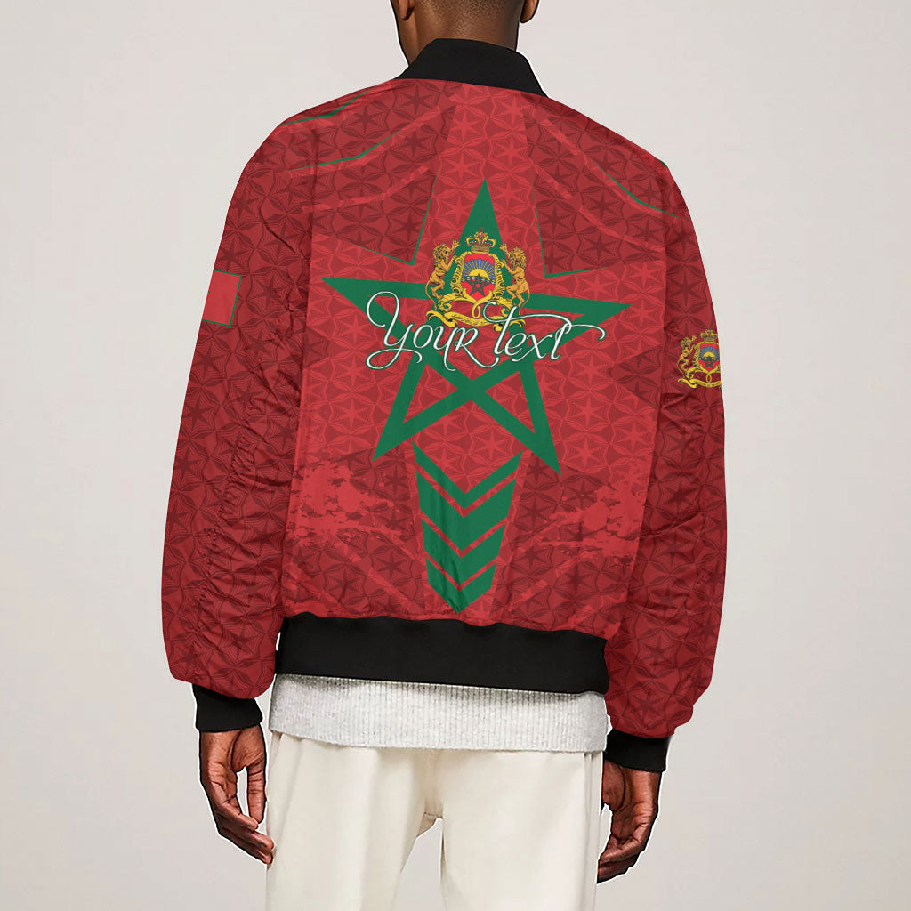 Personalized Morocco 1956 Sleeve Zip Bomber Jacket Happy Independence Day