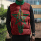 Personalized Morocco 1956 Sleeveless Puffer Jacket Happy Independence Day
