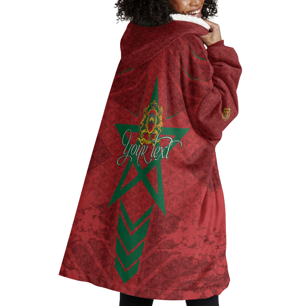 Personalized Morocco 1956 Wearable Blanket Hoodie Happy Independence Day