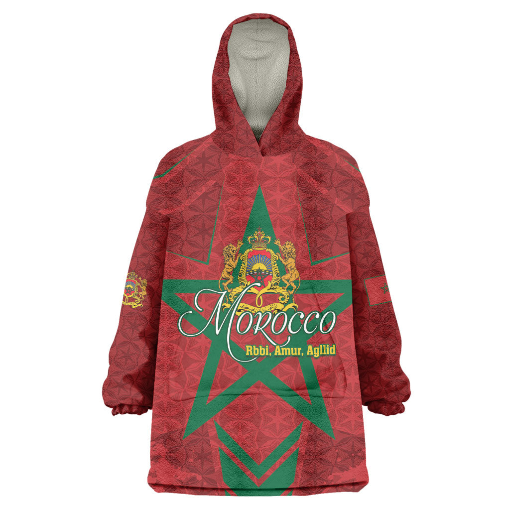 Personalized Morocco 1956 Wearable Blanket Hoodie Happy Independence Day