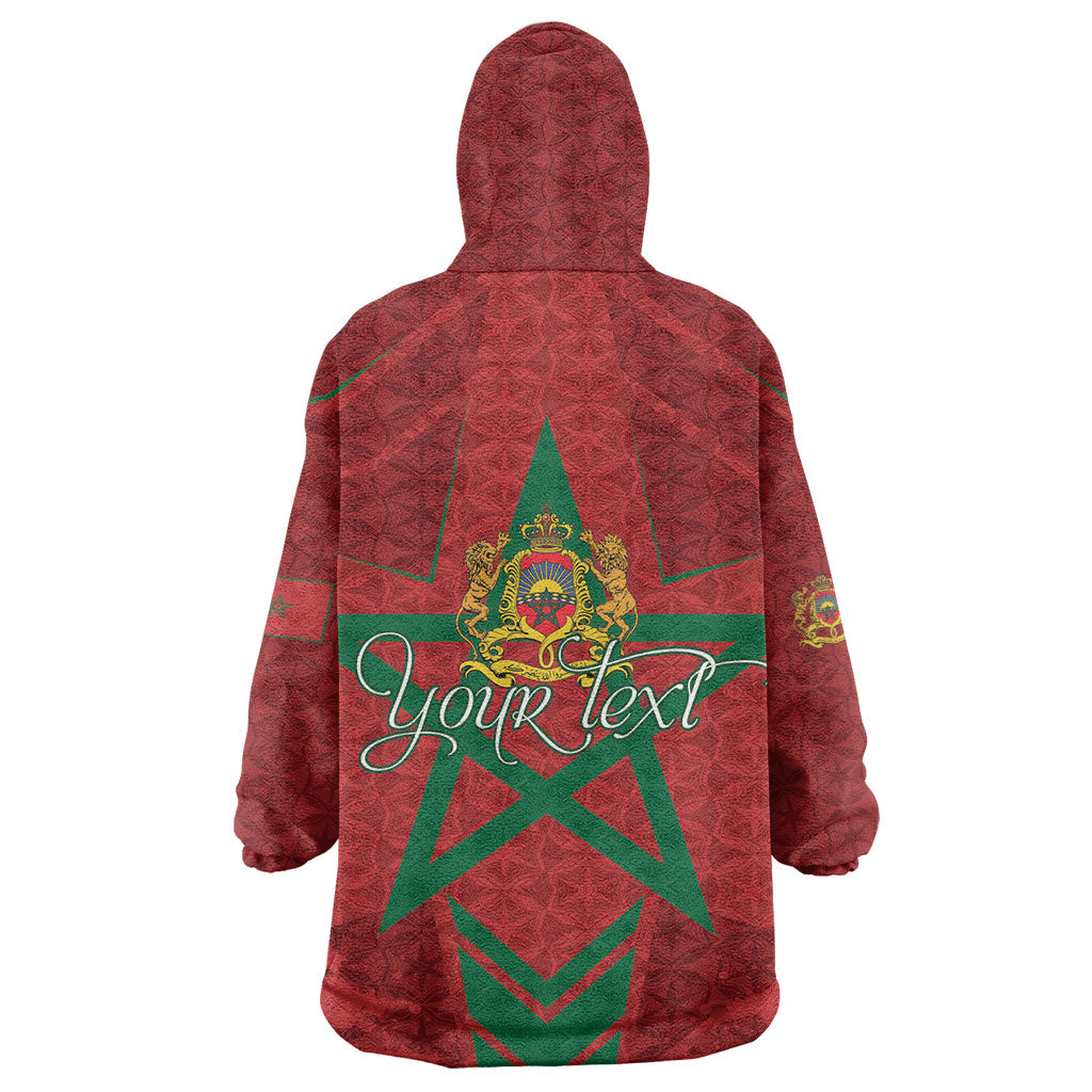 Personalized Morocco 1956 Wearable Blanket Hoodie Happy Independence Day