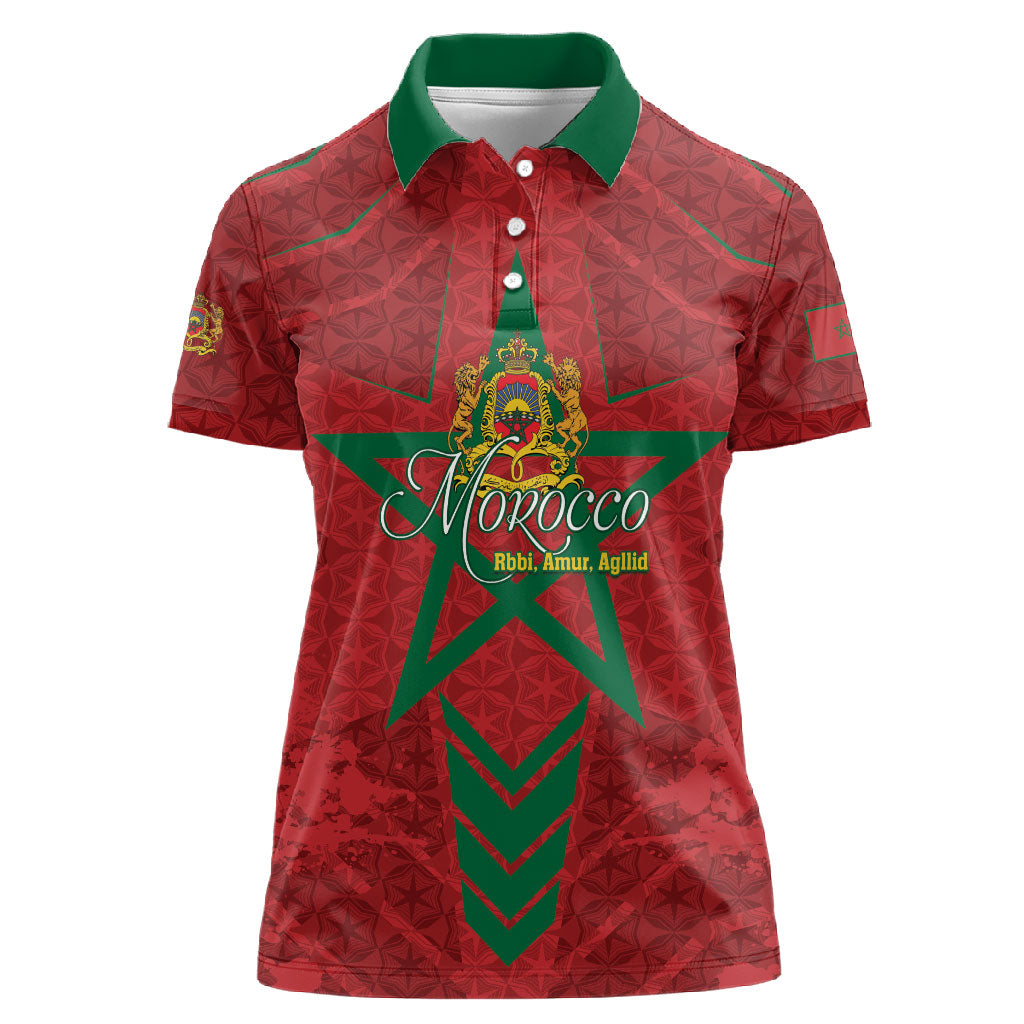 Personalized Morocco 1956 Women Polo Shirt Happy Independence Day