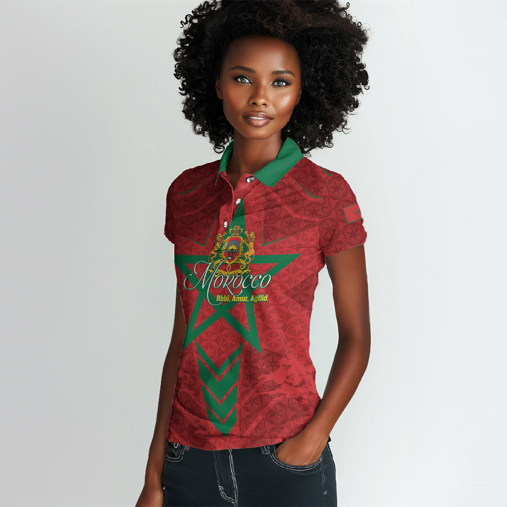 Personalized Morocco 1956 Women Polo Shirt Happy Independence Day