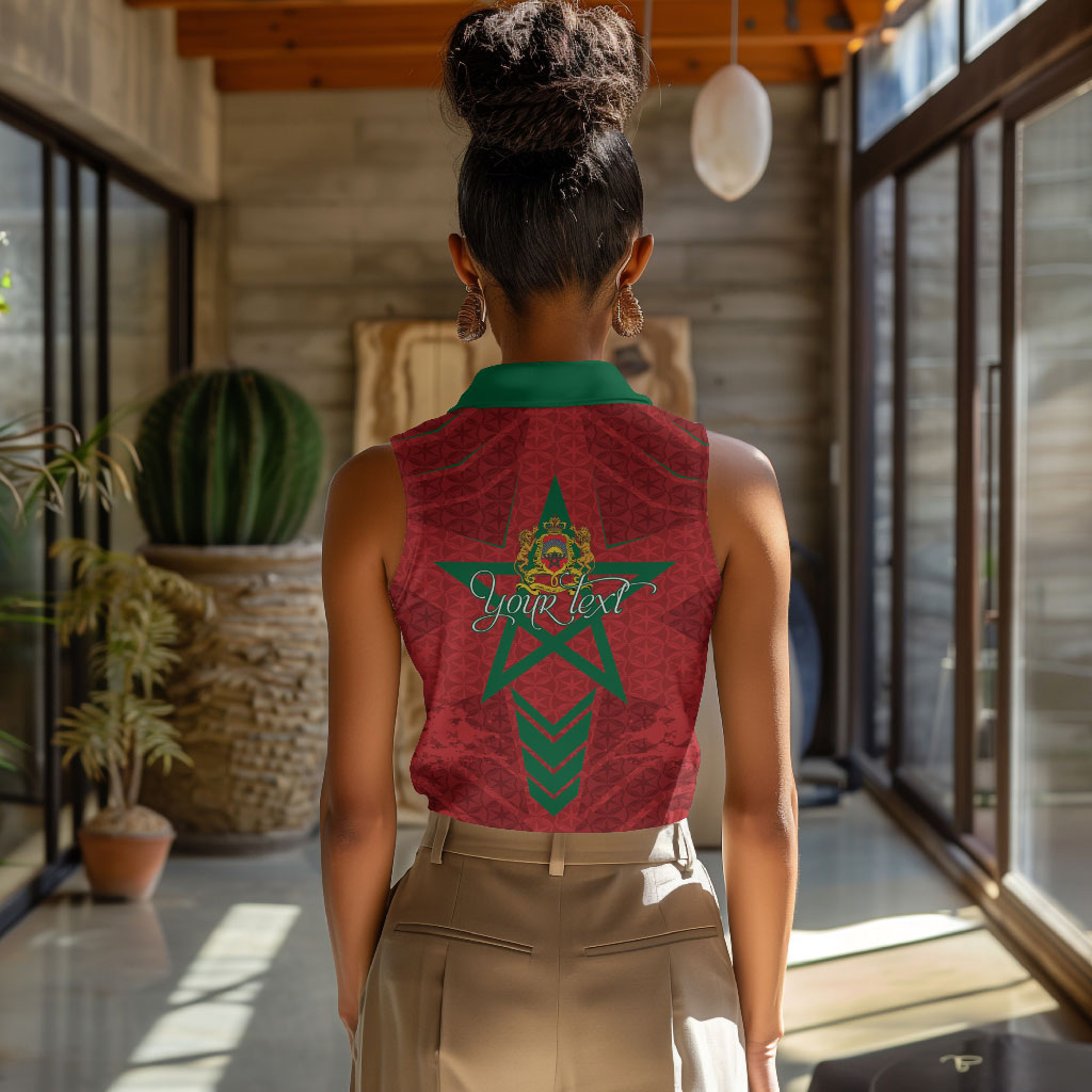 Personalized Morocco 1956 Women Sleeveless Polo Shirt Happy Independence Day