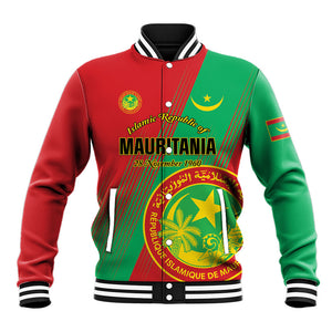 Personalized Islamic Republic of Mauritania Baseball Jacket Happy Independence Day
