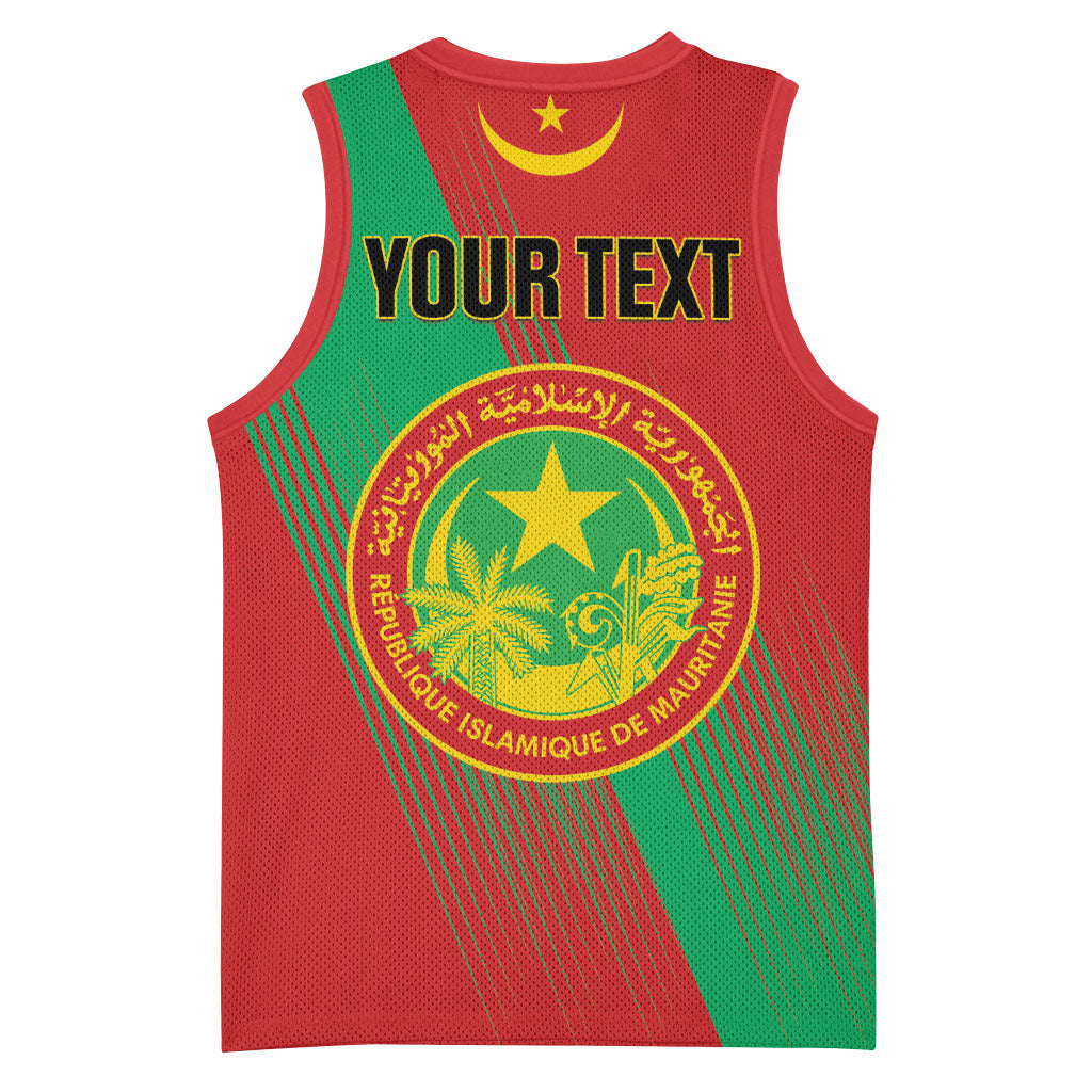 Personalized Islamic Republic of Mauritania Basketball Jersey Happy Independence Day